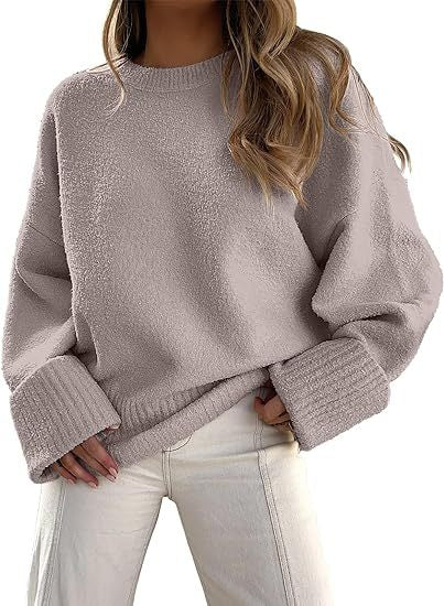 Women's sweater women's autumn and winter round neck pullover loose plush thick m301609