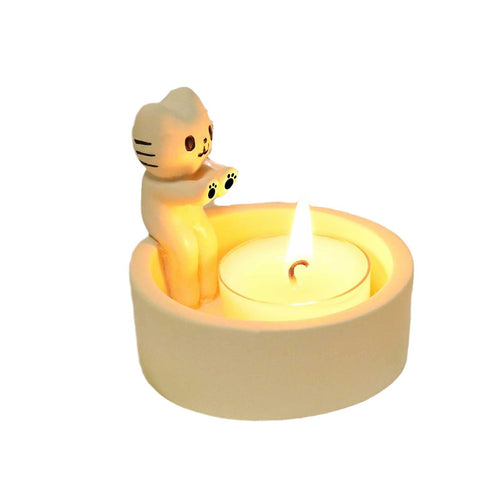 Bougeoir de chaton de dessin animé de luxe léger, décoration chauffante m3331017 