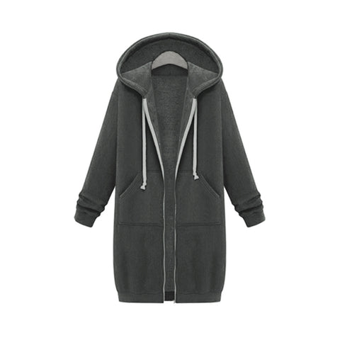 Women's medium and long hooded long-sleeved sweater women's winter m302342
