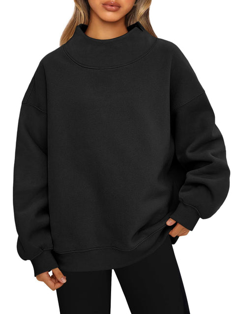 Women's sweatshirt long-sleeved turtleneck pullover sweatshirt casual sweater fleece top women's m302142