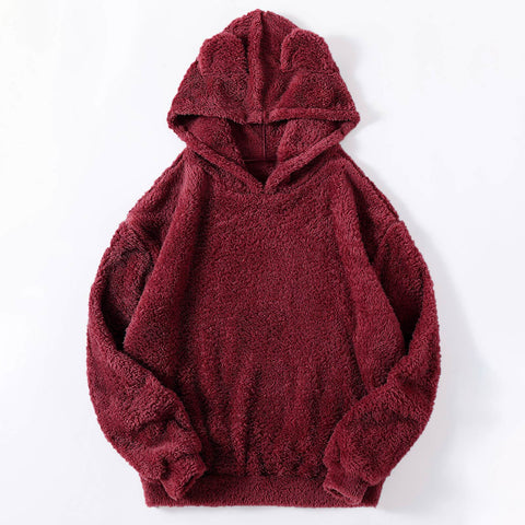 New fluffy rabbit ears hooded thermal sweater sweater m300439