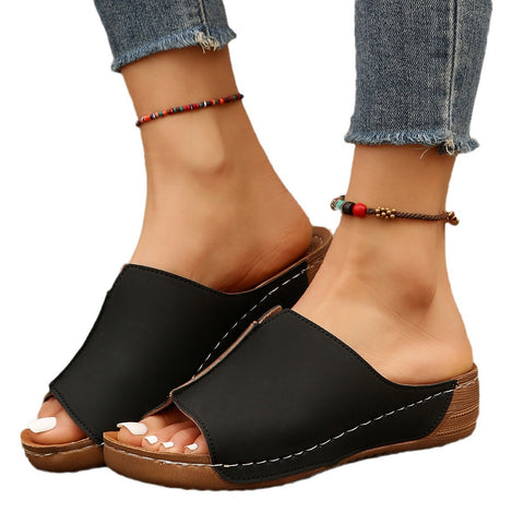 Foreign trade slope heel slippers women's thick sole sandals m3331162