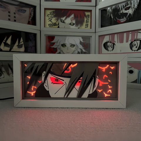 Naruto anime Paper Carving Lamp Photo Frame
