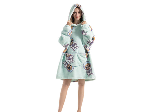 Family pajamas new cold clothes hooded sweater children's wearable blanket m302149