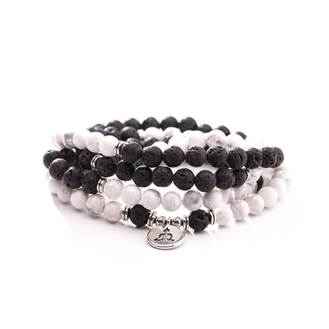 8Mm new Amazon bracelet 108 Buddha beads lotus multi-circle bracelet tree of life pendant item sweater chain m3331309