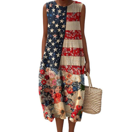 Women's trendy brand loose floral element casual dress m302069