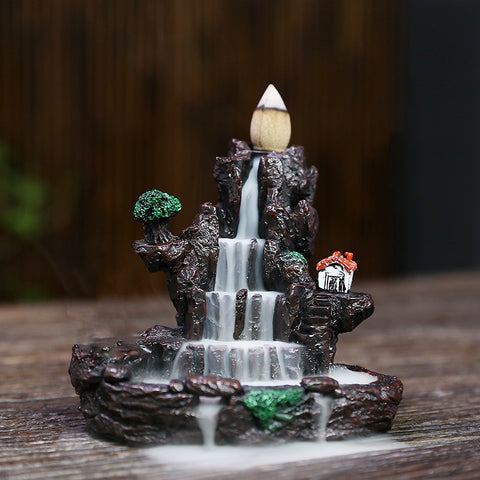 Encens à reflux bois de santal bois d'agar vue fumée aromathérapie m3331268 