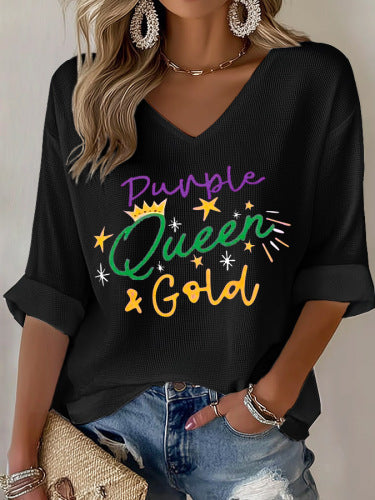Summer V-neck short-sleeved top 3D digital printing women's casual short-sleeved m302655
