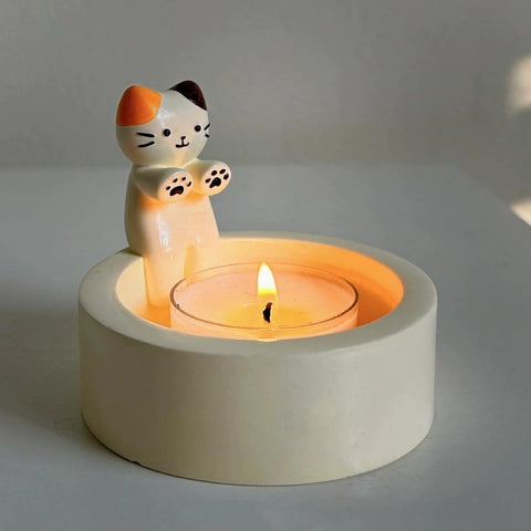 Bougeoir de chaton de dessin animé de luxe léger, décoration chauffante m3331017 