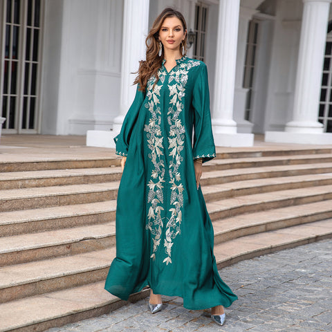 Robe de soirée brodée pour femme, Dubaï, M301179 