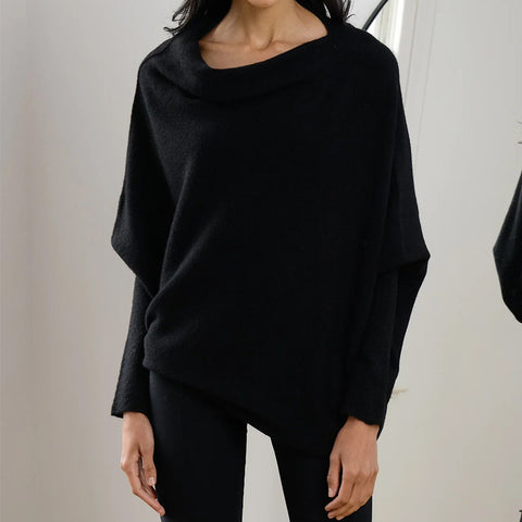 Crew neck long sleeve comfortable temperament knitted pleated jumper m302318
