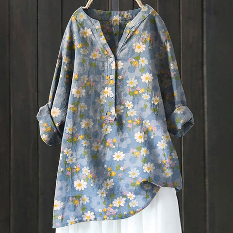 Autumn new long-sleeved comfortable printed fashion versatile shirt m301739