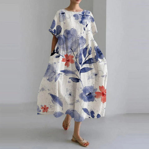3D imitation cotton pull frame craft women's pendulum dress m301038