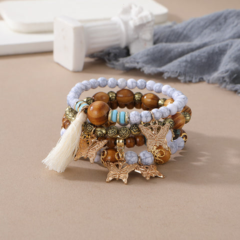 New Bohemian Bracelet Creative Tassel Multi-layer Beaded Bracelet m3331286