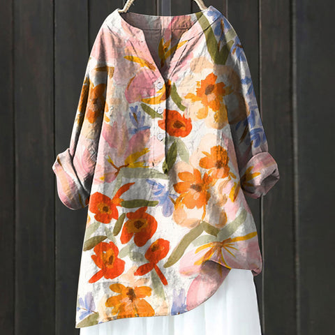 Autumn new long-sleeved comfortable printed fashion versatile shirt m301739