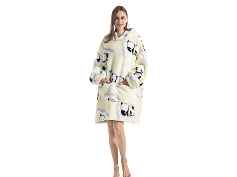 Family pajamas new cold clothes hooded sweater children's wearable blanket m302149