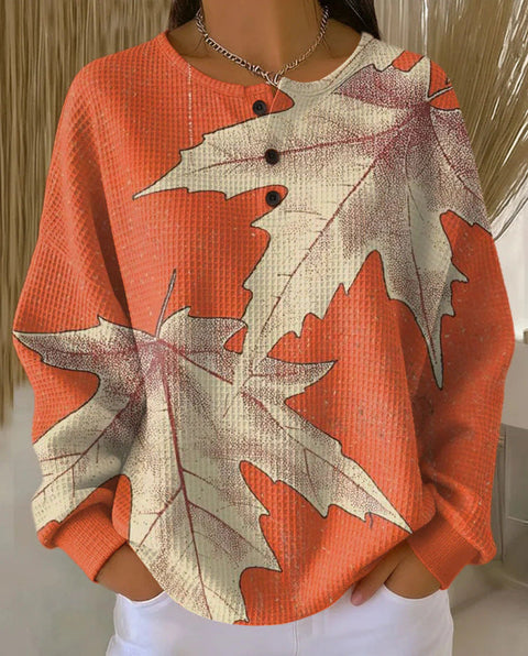 New retro 3D digital printing three-button stand-up collar Polo sweater m302116