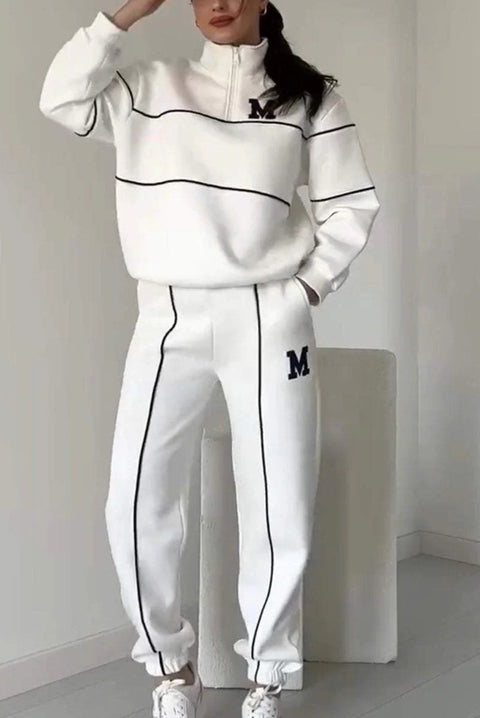 New sweater letter long sleeve trousers casual sports suit m301502