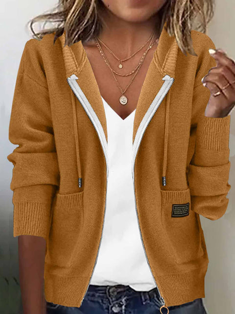 Autumn and winter long-sleeved women's zipper sweater cardigan m302029
