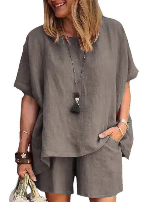 New suit fashion temperament loose short-sleeved shorts two-piece set m301179