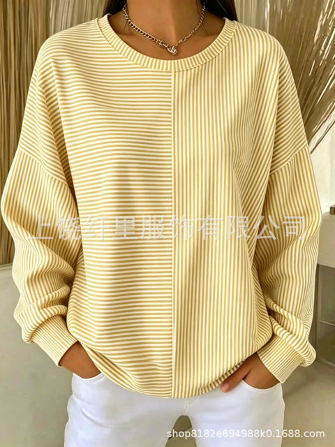 Printed Loose Casual Fashion Crew Neck Long Sleeve Women's Clothing FF303274