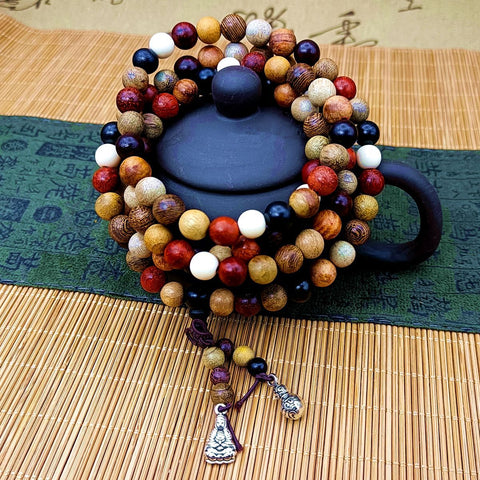 Bracelets Guofeng 108, bracelets en perles de bois de santal, divers chapelets chinois à main m3331293