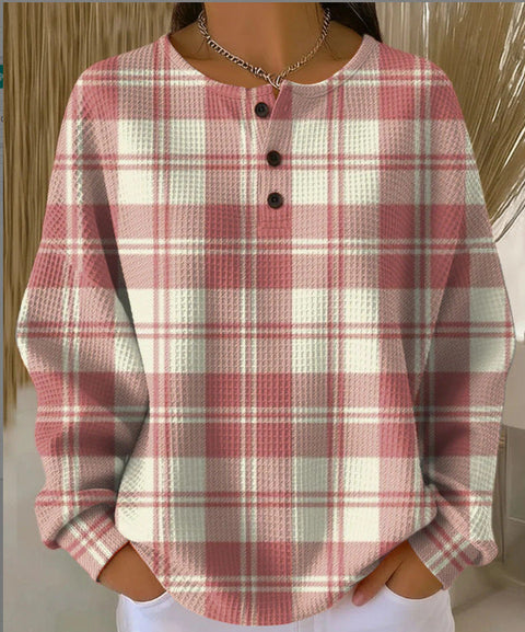 New retro 3D digital printing three-button stand-up collar Polo sweater m302116