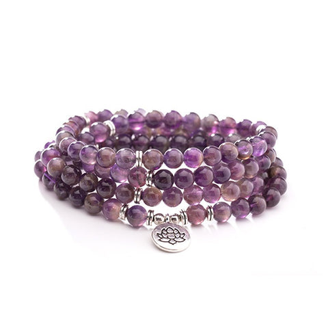 8Mm new Amazon bracelet 108 Buddha beads lotus multi-circle bracelet tree of life pendant item sweater chain m3331309