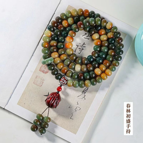 Bracelet Dunhuang Wentian 108 perles de chapelet Bodhi de première classe, trésor national, bracelet de perles de Bouddha m3331307
