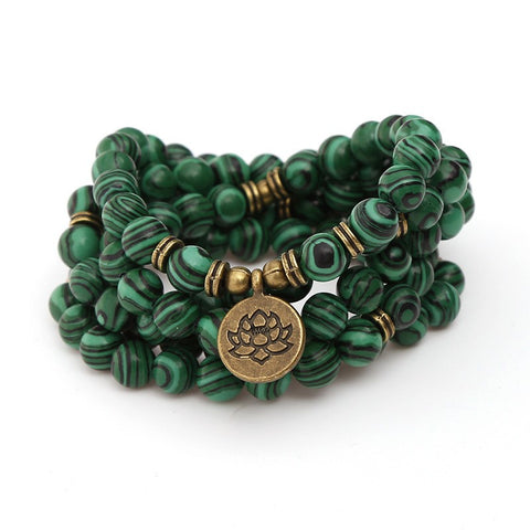 8Mm new Amazon bracelet 108 Buddha beads lotus multi-circle bracelet tree of life pendant item sweater chain m3331309