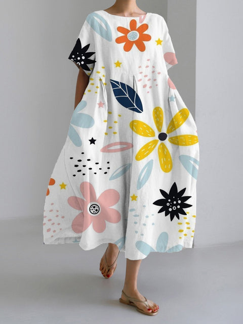 3D imitation cotton pull frame craft women's pendulum dress m301038