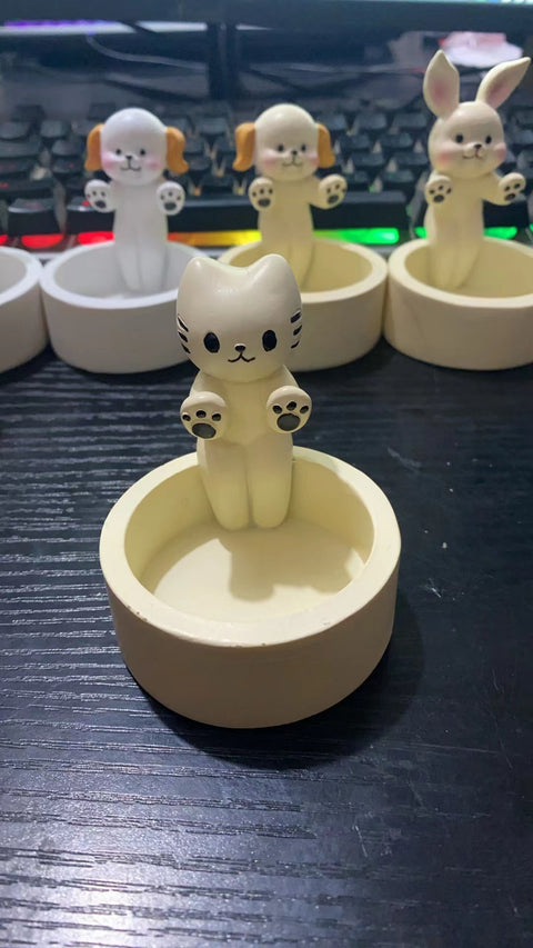 Bougeoir de chaton de dessin animé de luxe léger, décoration chauffante m3331017 
