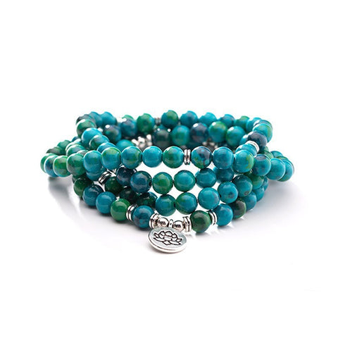 8Mm new Amazon bracelet 108 Buddha beads lotus multi-circle bracelet tree of life pendant item sweater chain m3331309