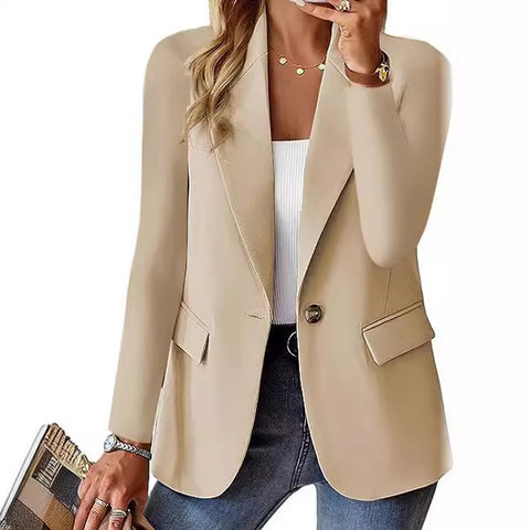 Autumn long-sleeved solid color cardigan small blazer women's m301607