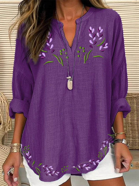 T-shirt ample à col ras du cou pour femme, imprimé floral 3D, mode féminine, m301357 