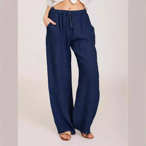 Casual cotton and linen loose yoga trousers for women m301569