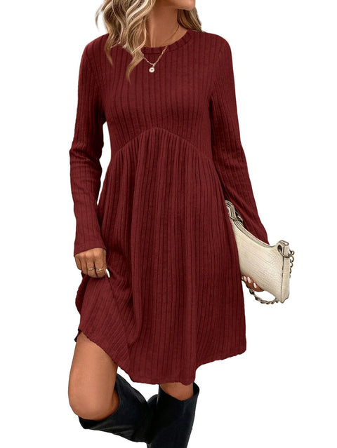 Autumn and winter Bohemian irregular polished knee solid color dress women's umbrella skirt m302112