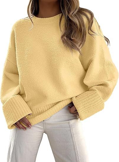 Women's sweater women's autumn and winter round neck pullover loose plush thick m301609