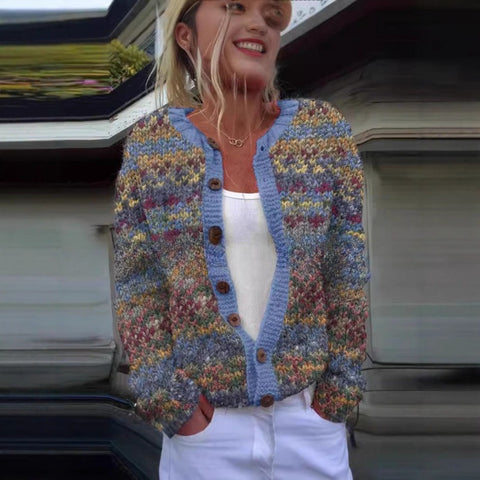 New cardigan knitted jacket women's clothing early spring and autumn source work m301722