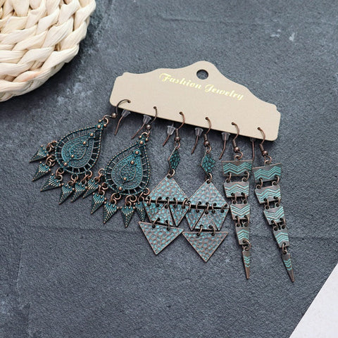 Bohemian ethnic style long earrings m1915010447
