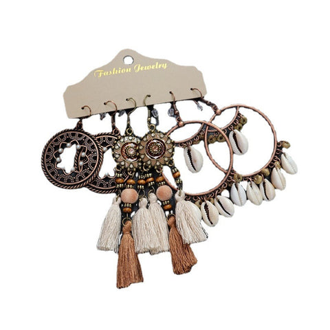 Bohemian ethnic style long earrings m1915010447