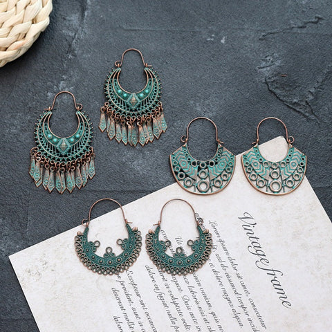 Bohemian ethnic style long earrings m1915010447